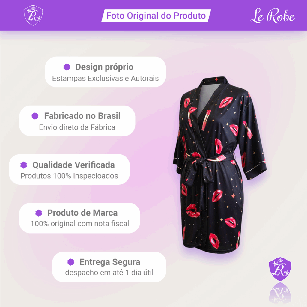 Le Robe Feminino Makeup Kiss – Toque Glamouroso para Momentos de Beleza