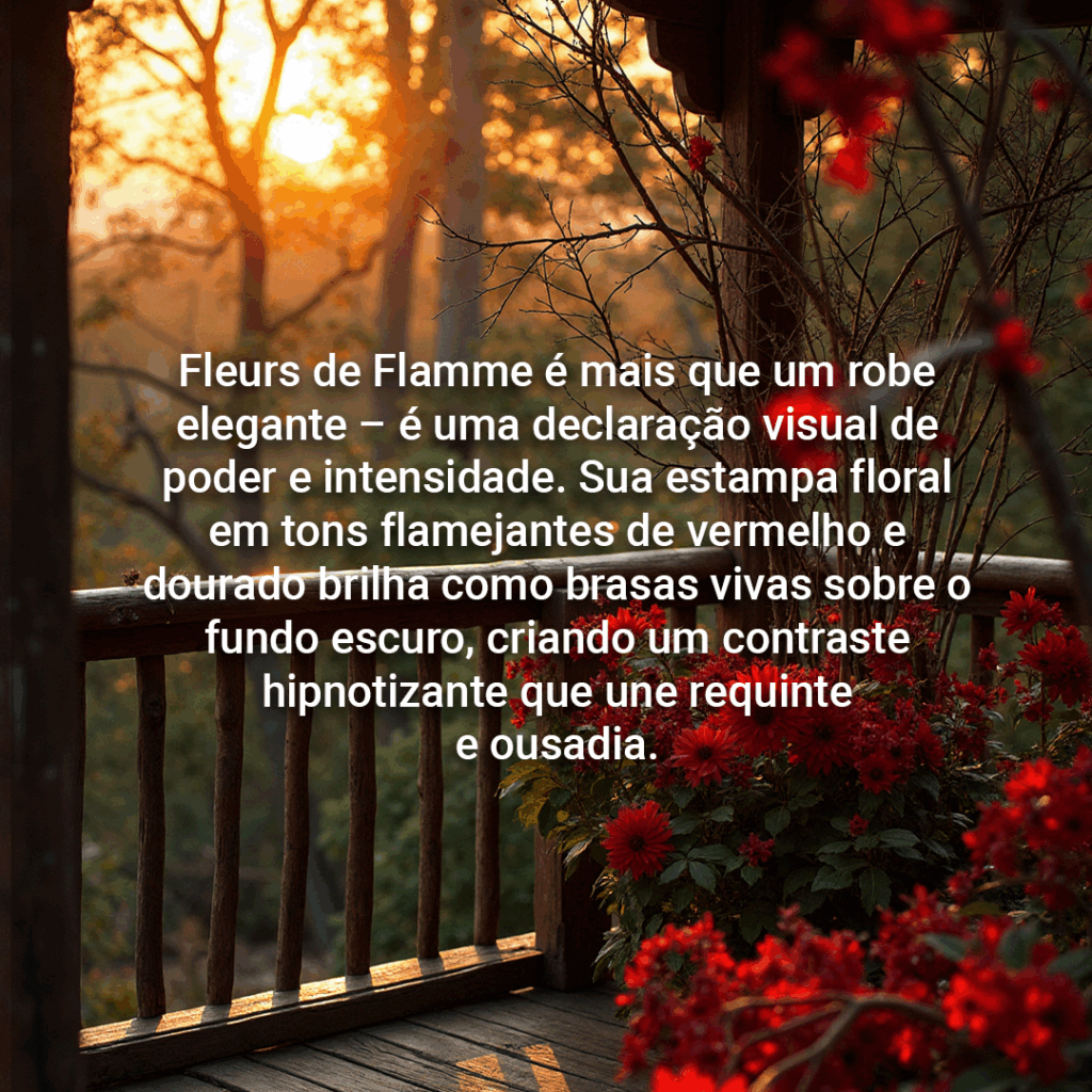 Le Robe Fleurs de Flamme – Estilo Ousado com Toque Floral Sofisticado